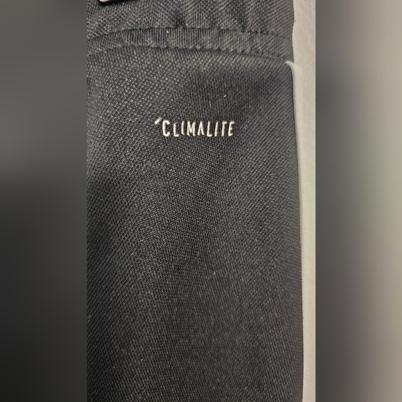Adidas Black Track Pants with White Stripes Zipper Leg Opening Climalite Size M - Picture 5 of 6